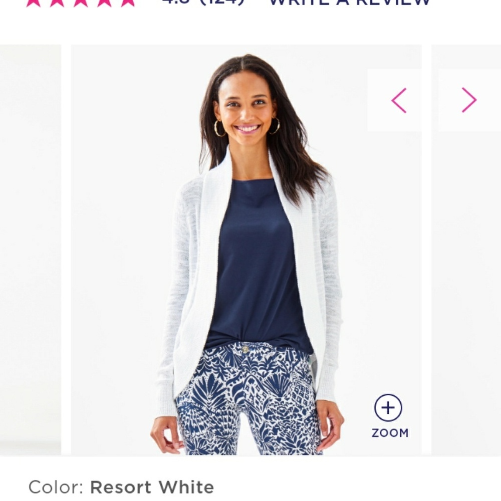 Lilly Pulitizer Cream Open Cardigan